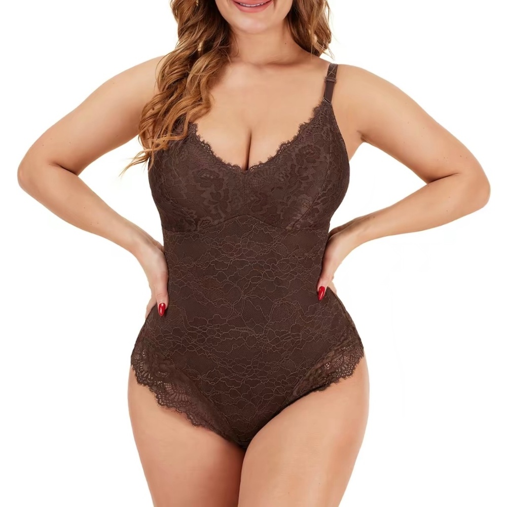 FeelinGirl Lace Bodysuit - NWT - Brown